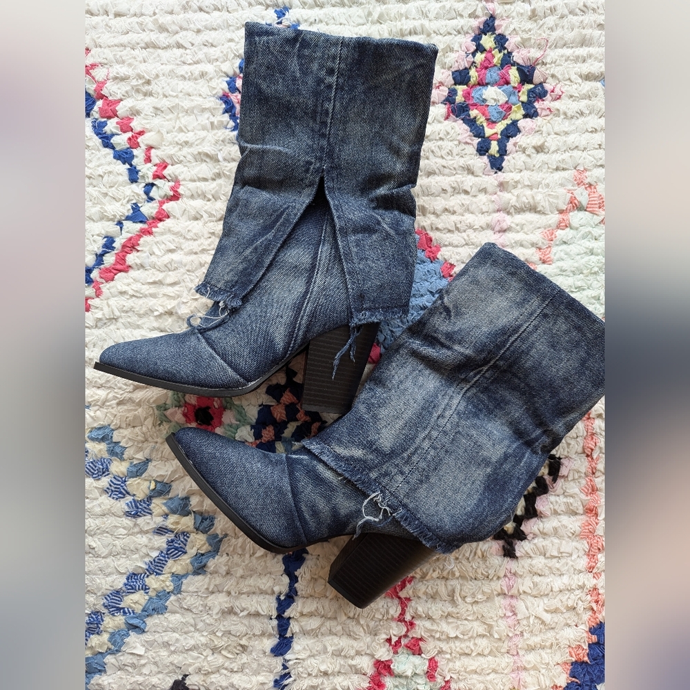 Denim Boots